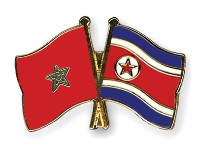 Fahnen Pins Marokko Nordkorea