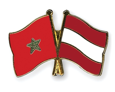 Fahnen Pins Marokko sterreich