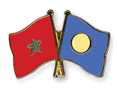 Fahnen Pins Marokko Palau