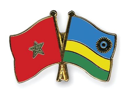 Fahnen Pins Marokko Ruanda