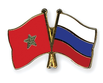 Fahnen Pins Marokko Russland
