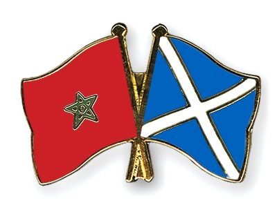 Fahnen Pins Marokko Schottland