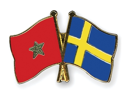 Fahnen Pins Marokko Schweden