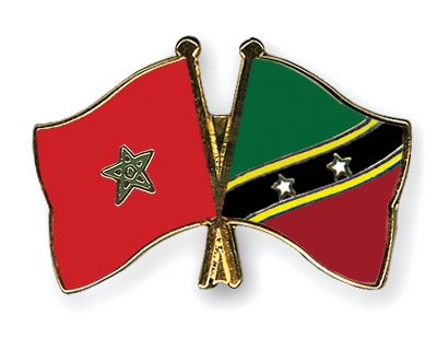 Fahnen Pins Marokko St-Kitts-und-Nevis