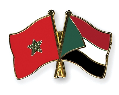 Fahnen Pins Marokko Sudan