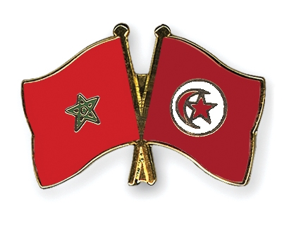 Fahnen Pins Marokko Tunesien
