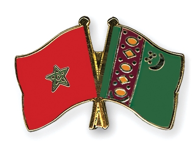 Fahnen Pins Marokko Turkmenistan