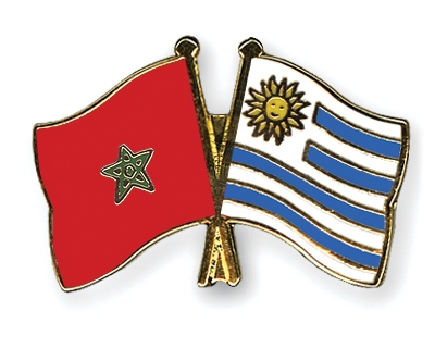 Fahnen Pins Marokko Uruguay