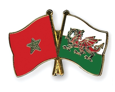 Fahnen Pins Marokko Wales