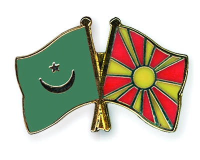 Fahnen Pins Mauretanien Mazedonien