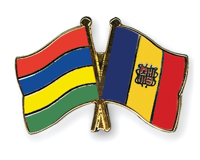 Fahnen Pins Mauritius Andorra