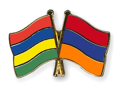 Fahnen Pins Mauritius Armenien