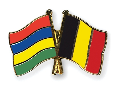 Fahnen Pins Mauritius Belgien