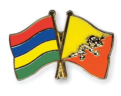 Fahnen Pins Mauritius Bhutan