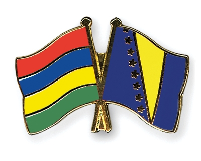 Fahnen Pins Mauritius Bosnien-und-Herzegowina