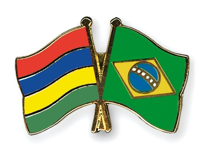 Fahnen Pins Mauritius Brasilien