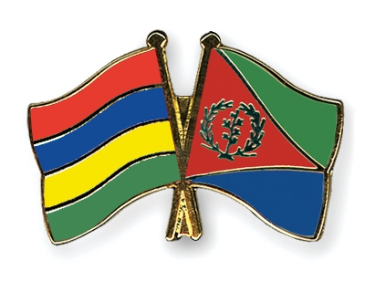 Fahnen Pins Mauritius Eritrea
