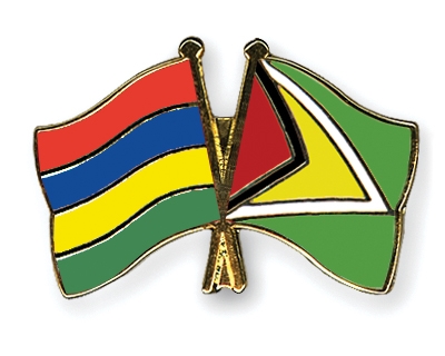 Fahnen Pins Mauritius Guyana