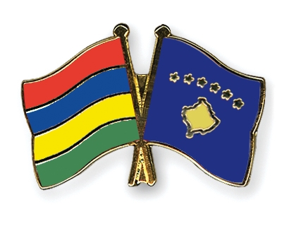 Fahnen Pins Mauritius Kosovo