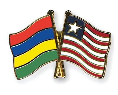 Fahnen Pins Mauritius Liberia