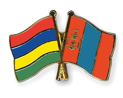 Fahnen Pins Mauritius Mongolei
