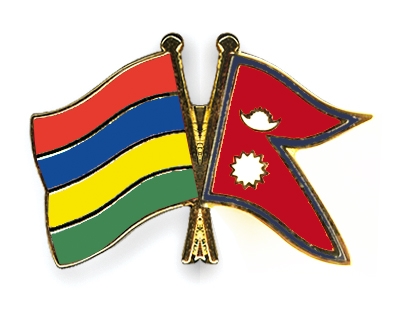 Fahnen Pins Mauritius Nepal