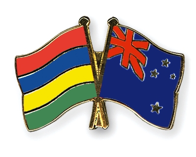 Fahnen Pins Mauritius Neuseeland