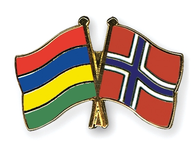 Fahnen Pins Mauritius Norwegen