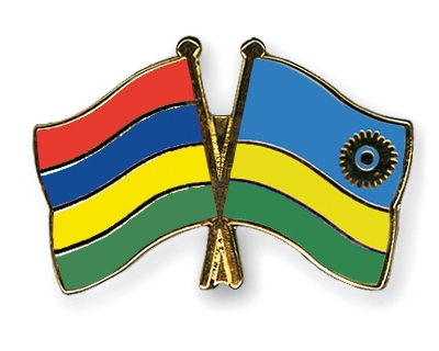 Fahnen Pins Mauritius Ruanda