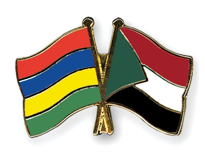 Fahnen Pins Mauritius Sudan