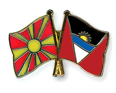 Fahnen Pins Mazedonien Antigua-und-Barbuda