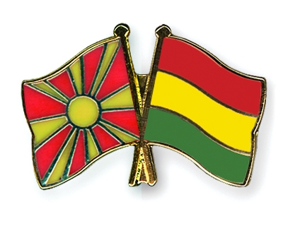 Fahnen Pins Mazedonien Bolivien