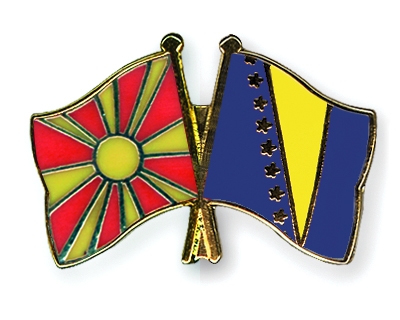 Fahnen Pins Mazedonien Bosnien-und-Herzegowina