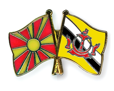 Fahnen Pins Mazedonien Brunei-Darussalam