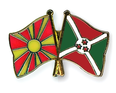 Fahnen Pins Mazedonien Burundi