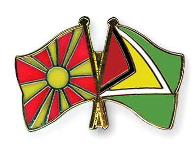 Fahnen Pins Mazedonien Guyana
