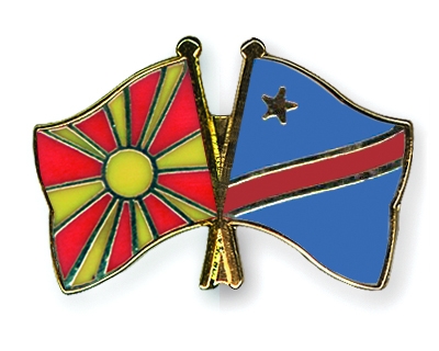 Fahnen Pins Mazedonien Kongo-Demokratische-Republik