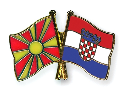 Fahnen Pins Mazedonien Kroatien