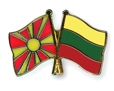 Fahnen Pins Mazedonien Litauen