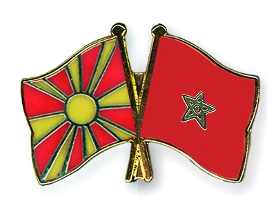 Fahnen Pins Mazedonien Marokko