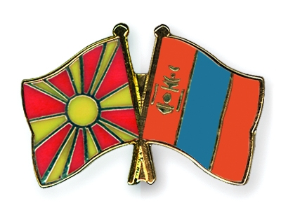 Fahnen Pins Mazedonien Mongolei