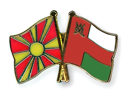 Fahnen Pins Mazedonien Oman