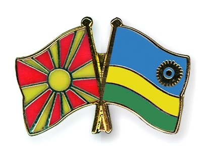 Fahnen Pins Mazedonien Ruanda
