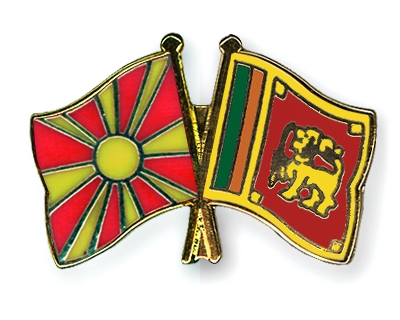 Fahnen Pins Mazedonien Sri-Lanka