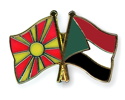 Fahnen Pins Mazedonien Sudan