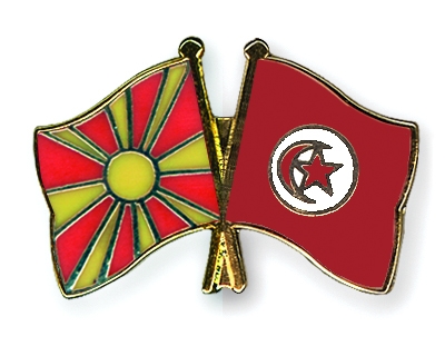 Fahnen Pins Mazedonien Tunesien
