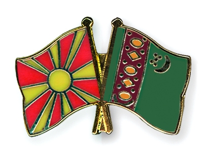 Fahnen Pins Mazedonien Turkmenistan