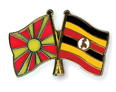 Fahnen Pins Mazedonien Uganda