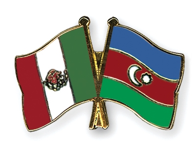 Fahnen Pins Mexiko Aserbaidschan