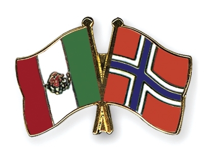 Fahnen Pins Mexiko Norwegen